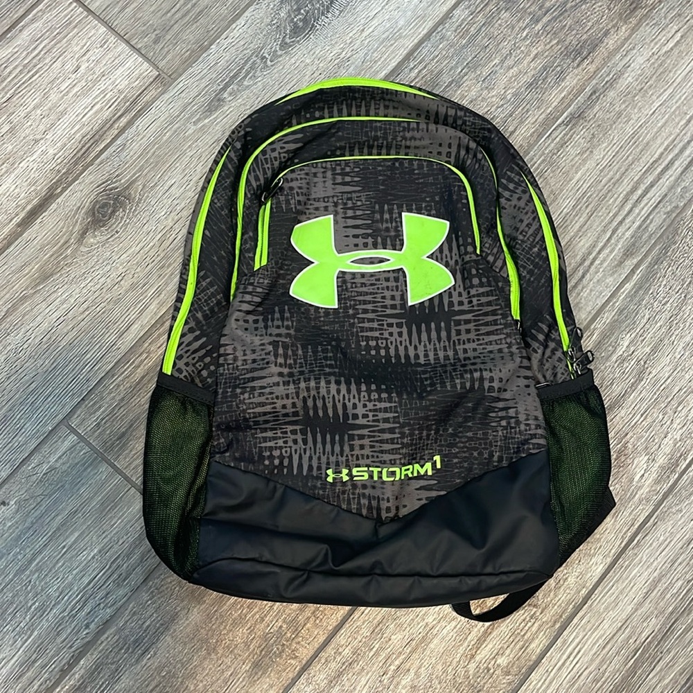 Under Armour Unisex Backpack Black, Gray and Lime Green